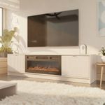 TIRENO EF TV Cabinet with Electric Fireplace | Modern Living Room | 3 Colours