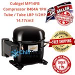 Cubigel MP14FB Compressor R404A 1/2HP LBP 1PH Tube/Tube For Commercial Freezers