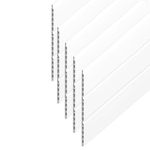 5 Pack White uPVC Hollow Soffit Boards 300mm x 5m PVC Plastic Ceiling Cladding