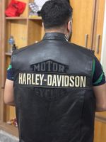 Leather Biker Vest, Motorcycle Vest, Biker Leather Vest