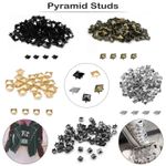 Metal Pyramid Shape Punk Studs 6/12mm for Leather Craft Handbags Clothing Coats