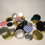 Single Jam Jar Lid 30, 33, 38, 43, 48, 53, 58, 63, 66, 70, 82, 89, 100 or 110 mm