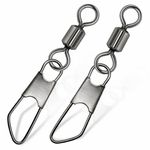 Rolling Safety Snap Link Swivels Carp Coarse Sea Fishing Lure Tackle Rig Clips