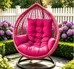 Hanging Egg Chair Cushion Thick Soft Replacement Pad 120x60cm Garden Swing Seat