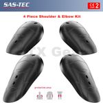 SAS-TEC Level 2 Shoulder & Elbow Biker Jacket Protection Armour Insert 4 Pc Set