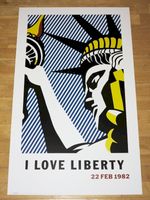 Roy Lichtenstein Poster "I Love Liberty" Comic Pop Art Print in Mint