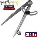 Sealey Locking Wing Divider with Compass 150mm Measuring Caliper Scribing Radius