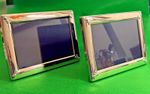 Pair of Silver Photo Frames, 1 Sterling - 1 Plated Silver - Carrs Sheffield 2001