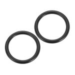 2" Metal O Ring, 2Pcs Seamless 304 Stainless Steel Rings Black 7mm x 50mm