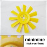 Classic Mini Yellow 11 Blade Plastic Fan GENUINE 12G2129 austin rover cooper