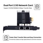 2500Mbps RJ45 Dual Ports LAN Ethernet Card Intel I226 PCI-E Network Adapter NIC
