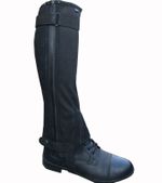 Ryda Ladies Mens Black Washable Amara Suede Horse Riding Half Chaps Gaiter 5