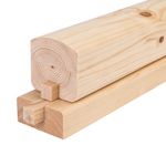 Pine 13mm Handrail and Base Rail Set Grooved for 13mm Black Metal Spindles Rails