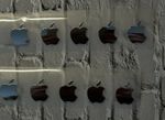 10 Apple Logo Decals Vinyl Stickers Size 1.24 Cm X 1.5cm