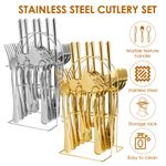 24pcs Cutlery Dinner Set Stainless Steel High Grade Tableware Fork Tea Spoons UK