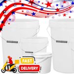 White Plastic Strong Hard Wearing 5L 10L 25L Buckets With Tamper Evident Lids