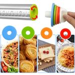 Stainless Steel Rolling Pin with Adjustable Thickness Rings Baking Tool UK