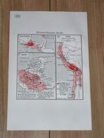 1938 VINTAGE MAP OF AZTEC INCA MAYA MAYAN EMPIRE / YUCATAN ANDES MEXICO 