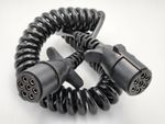 Electrical Trailer Susie Coil Type N  7 Pin Plugs - 24V 4.5m working length