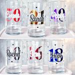Personalised Birthday Milestone Shot Glasses, 16th, 18th  21st, 30th x
