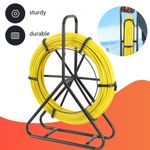 100m/328ft Fish Tape Puller Fiberglass 6mm  Reel Wire Cable Running Duct Rodder