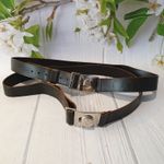2 x SCOUT Belts Brown Leather Metal Buckle Vintage 1 x 2005 Canadian Expo