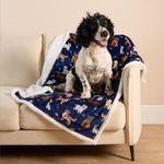 Pet Blanket Throw Sherpa Fleece Dog Cat Puppy Over Bed Chair Sofa Supersoft Warm