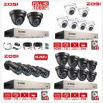 ZOSI CCTV 1080P Security Camera System 8CH 16CH HD DVR Home Surveillance Outdoor
