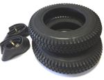 2x Wheelchair Tyres 3.00-8 Black Block + 2x Tube WV Mobility Scooter