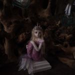 handmade ooak chalkware mermaid - fairy altar art statue gothic doll