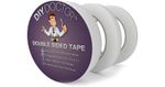 3 ROLLS OF DIY DOCTOR DOUBLE SIDED TAPE. EACH ROLL 28MTR LONG.