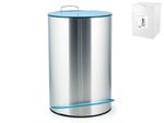 H&H Stainless Steel Pedal Bin Blue 13L
