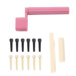 C-1Set Bridge Pins Upper Nut Bottom Saddle Diecast Replacement For Acoustic Folk