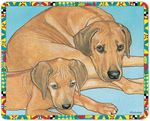 Rhodesian Ridgeback Cutting Board Tempered Glass, Pet Placemat, 11.5" x 15.5"