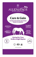 Allen & Page Care & Gain 20kg – High-Calorie Low-Starch Feed for Horses, Ponies