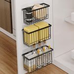 3 Pack Kitchen Cupboard Door Storage Wall Mounted, Self-Adhesive Cabinet Door St