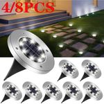 LED Solar Power Ground Lights Floor Decking Patio Outdoor Garden Lawn Path Lamp
