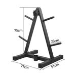 Olympic Weight Plate Tree Rack Stand Storage for 1" Discs Holder Home Gym