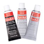 Amaco Rub n Buff Grey Kit - Ebony, Silver Leaf & Pewter 15ml - Metallic Wax