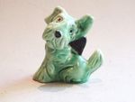 SCOTTISH TERRIER Scottie Vintage Sylvac Green Dog Ceramic Figurine # 1119