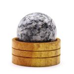 Celestial Gemstone Sphere & Stand — Indian Moonstone · 50mm