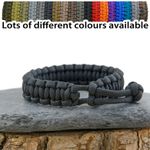 Paracord Survival Bracelet - Mad Max Style - Adjustable - Various Colours UK
