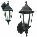 LED Black Rustproof Traditional Coach House Wall Garden Outdoor Lantern Light