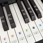 Piano Keyboard Stickers for 37/49/54/61/88 Keys White Black Note Labels Stickers