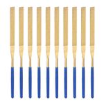 10Pcs 3x140mm Diamond Needle File Set Metal Wood Flat Files Titanium Coated Tool