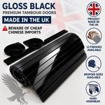 Tambour Door ( Roller Door ) Campervan Motorhome Quality GLOSS BLACK finish