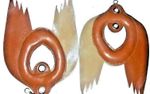 Falconry Bird Lure or Wing Lure, Pure Leather, Cream/ Brown Pc# 1072