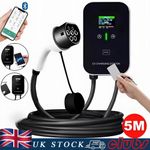 Type 2 Electric Car Charging Station 32A 7KW EV Charger With 5M Cable UK