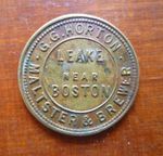 Old Leake ~ G.G. Horton Malster & Brewer Leake,  near Boston, Lincs *RARE TOKEN*