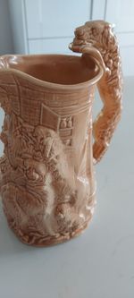 Vintage Burleigh Ware "Old Feeding Time" Water Jug. Large  c.1930's Vgc Prop Old